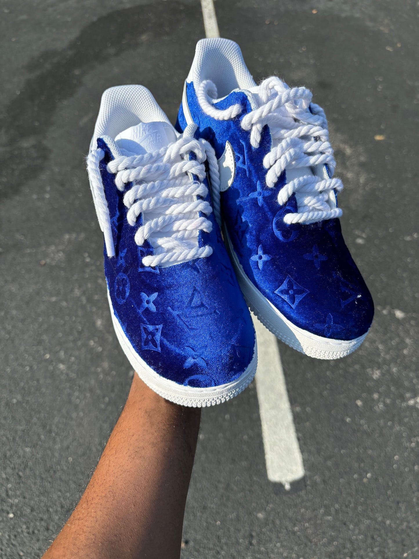 LV BLUE VELVET CUSTOM AF1s