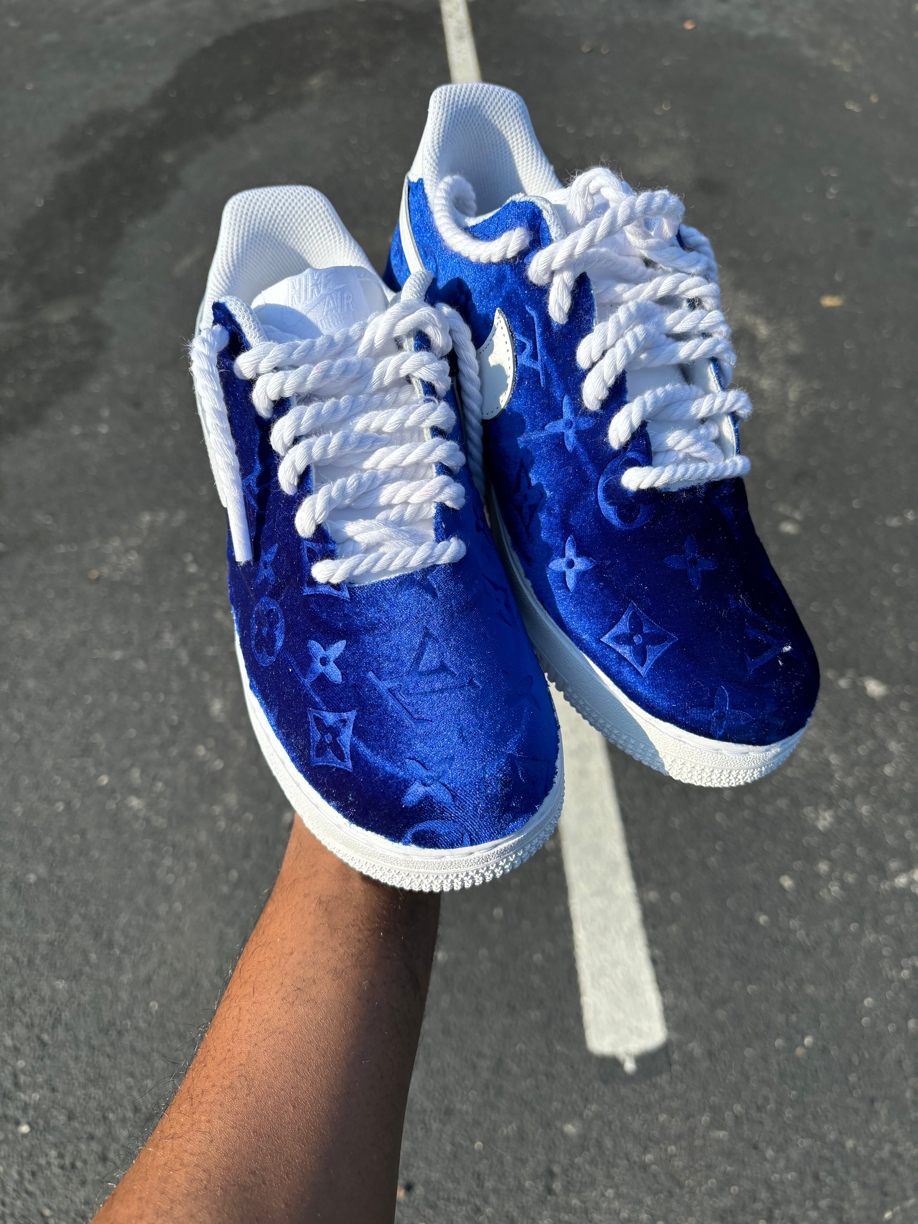 LV BLUE VELVET CUSTOM AF1s
